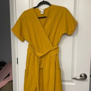 Beautiful yellow wrap dress